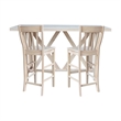 Bar Height Table With 2 Slat Back Bar Stools - 30 in. Seat Height
