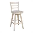 Bar Height Table With 2 Ladder Back Swivel Bar Stools - 30 in. Seat Height