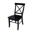 42 in. Dual Drop Leaf Table with 2 Cross Back Dining Chairs - 3 Piece Dining Set