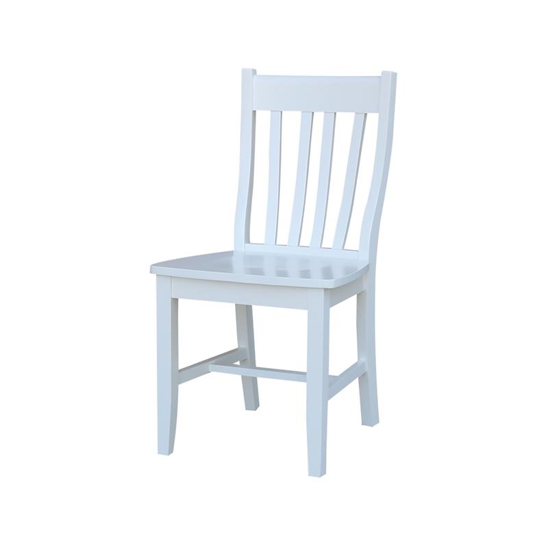 42 in. Dual Drop Leaf Table with 2 Slat Back Dining Chairs - 3 Piece Dining Set