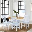 42 in. Dual Drop Leaf Table with 4 Slat Back Dining Chairs - 5 Piece Dining Set