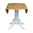 42 in. Dual Drop Leaf Table with 4 Splat Back Dining Chairs - 5 Piece Dining Set