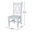 International Concepts Double XX Back Unfinished Wood Chair