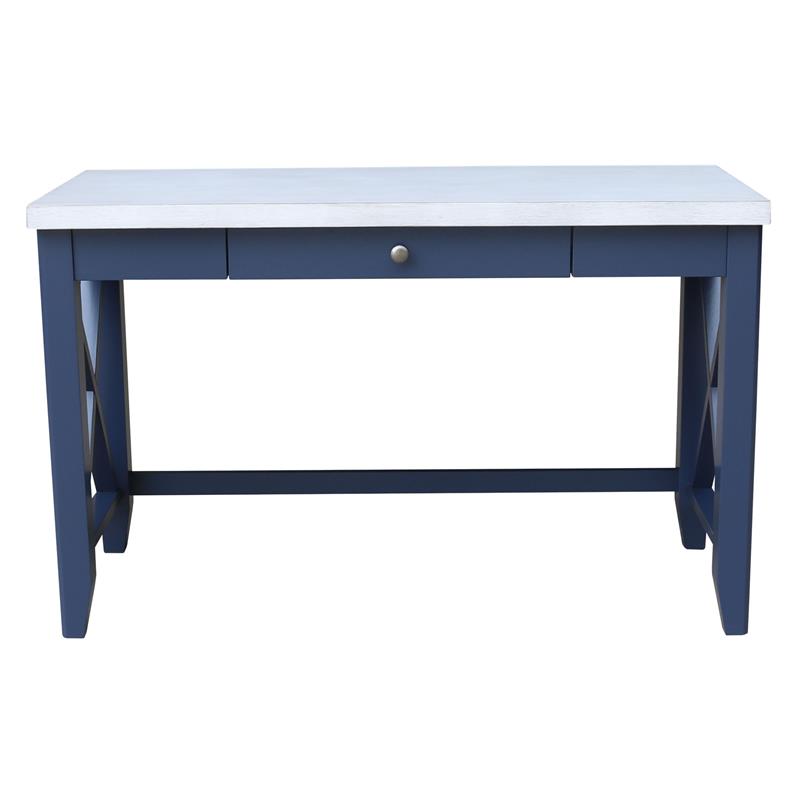 International Concepts Hampton Blue and Antiqued Chalk Wood Desk