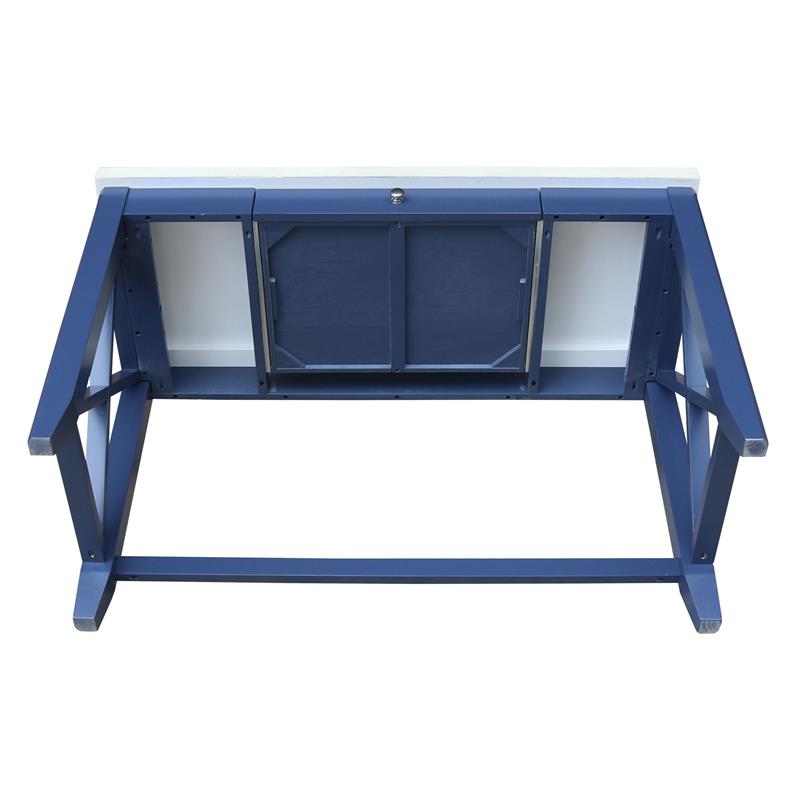 International Concepts Hampton Blue and Antiqued Chalk Wood Desk
