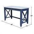 International Concepts Hampton Blue and Antiqued Chalk Wood Desk