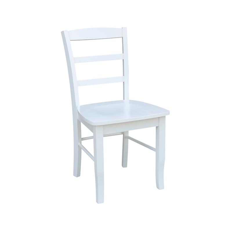 42 in Dual Drop Leaf Table with 4 Ladder Back Dining Chairs - 5 Piece Dining Set