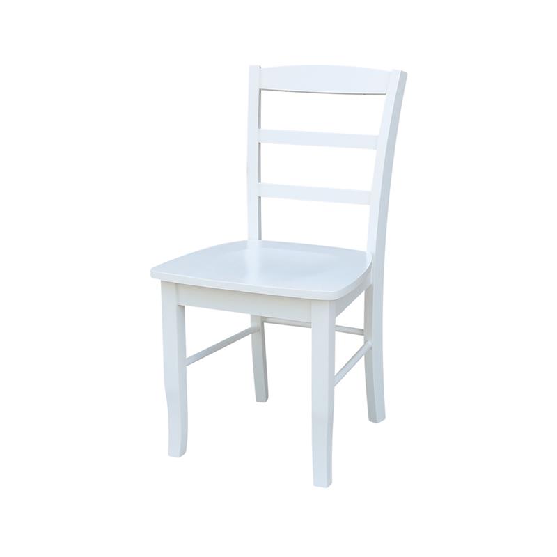 42 in Dual Drop Leaf Table with 2 Ladder Back Dining Chairs - 3 Piece Dining Set