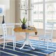 42 in Dual Drop Leaf Table with 2 Ladder Back Dining Chairs - 3 Piece Dining Set