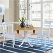 42 in Dual Drop Leaf Table with 2 Ladder Back Dining Chairs - 3 Piece Dining Set
