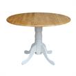 42 in Dual Drop Leaf Table with 2 Ladder Back Dining Chairs - 3 Piece Dining Set