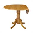 42 in Dual Drop Leaf Table with 4 Ladder Back Dining Chairs - 5 Piece Dining Set