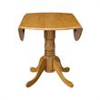 42 in Dual Drop Leaf Table with 4 Ladder Back Dining Chairs - 5 Piece Dining Set