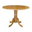 42 in Dual Drop Leaf Table with 2 Ladder Back Dining Chairs - 3 Piece Dining Set