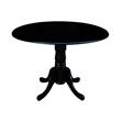 42 in Dual Drop Leaf Table with 2 Ladder Back Dining Chairs - 3 Piece Dining Set