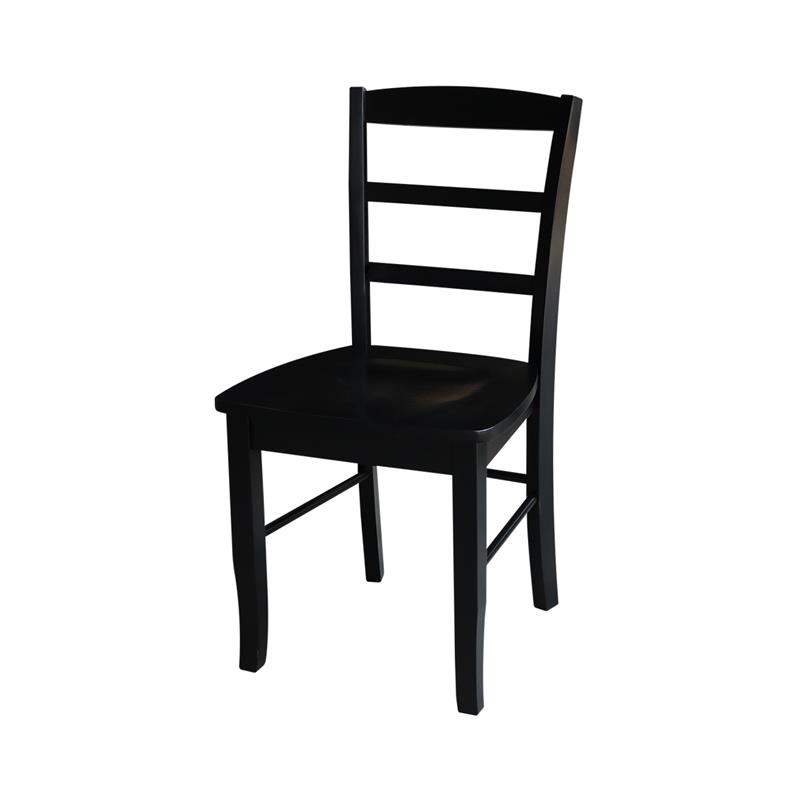 42 in Dual Drop Leaf Table with 2 Ladder Back Dining Chairs - 3 Piece Dining Set