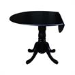 42 in Dual Drop Leaf Table with 4 Ladder Back Dining Chairs - 5 Piece Dining Set