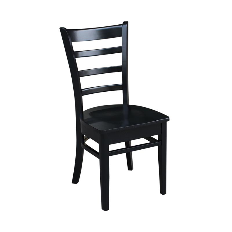 42 in Dual Drop Leaf Table with 4 Ladder Back Dining Chairs - 5 Piece Dining Set