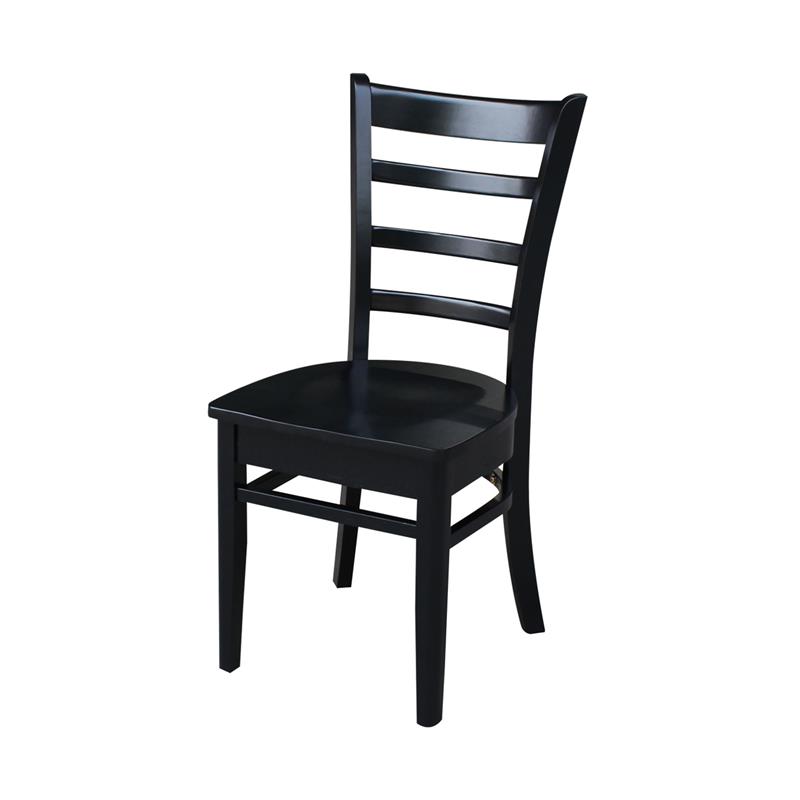 42 in Dual Drop Leaf Table with 2 Ladder Back Dining Chairs - 3 Piece Dining Set
