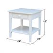 International Concepts Spencer White Wood End Table in White