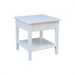 International Concepts Spencer White Wood End Table in White