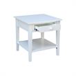 International Concepts Spencer White Wood End Table in White