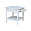 International Concepts Spencer White Wood End Table in White