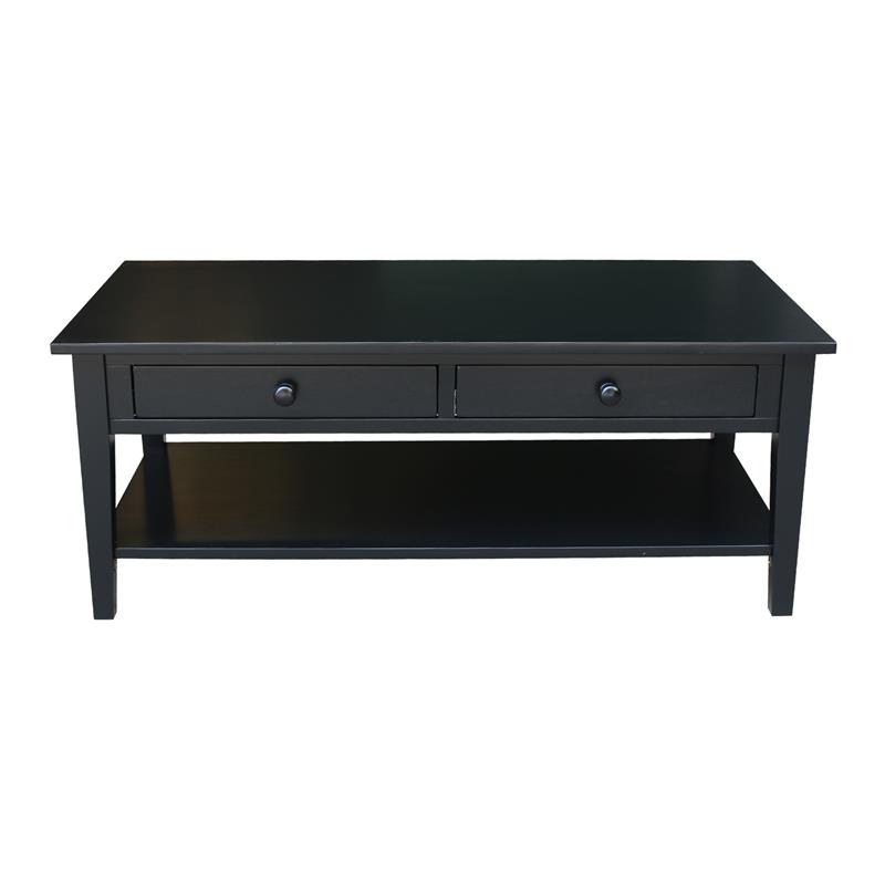 International Concepts Spencer Black Wood Coffee Table