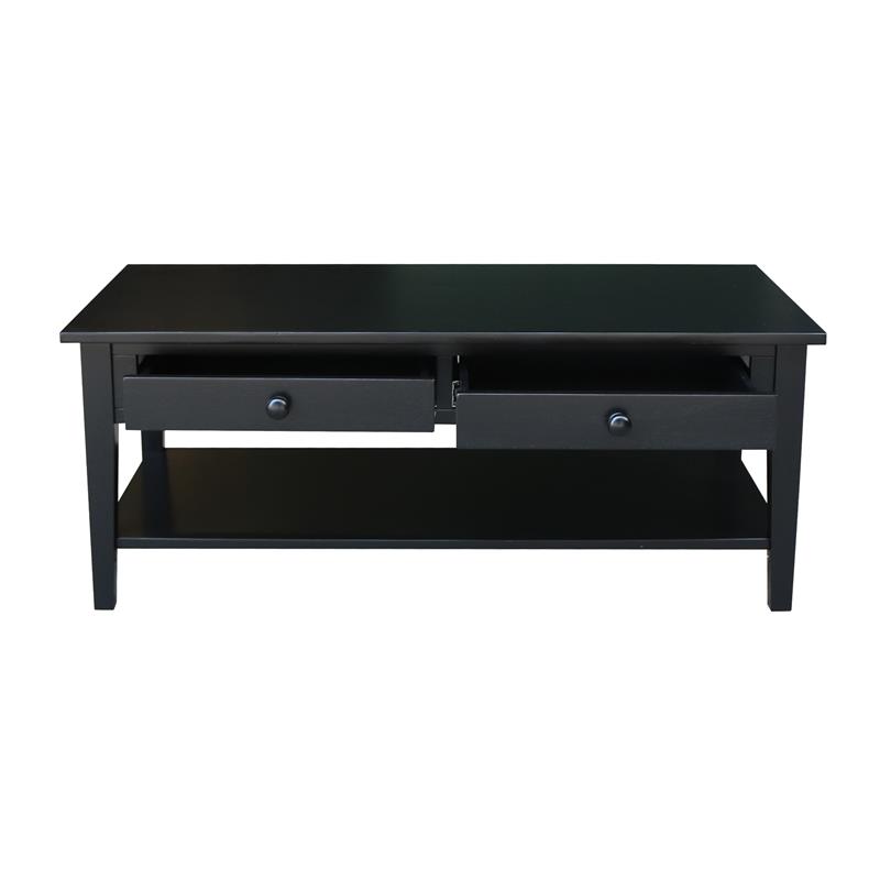 International Concepts Spencer Black Wood Coffee Table