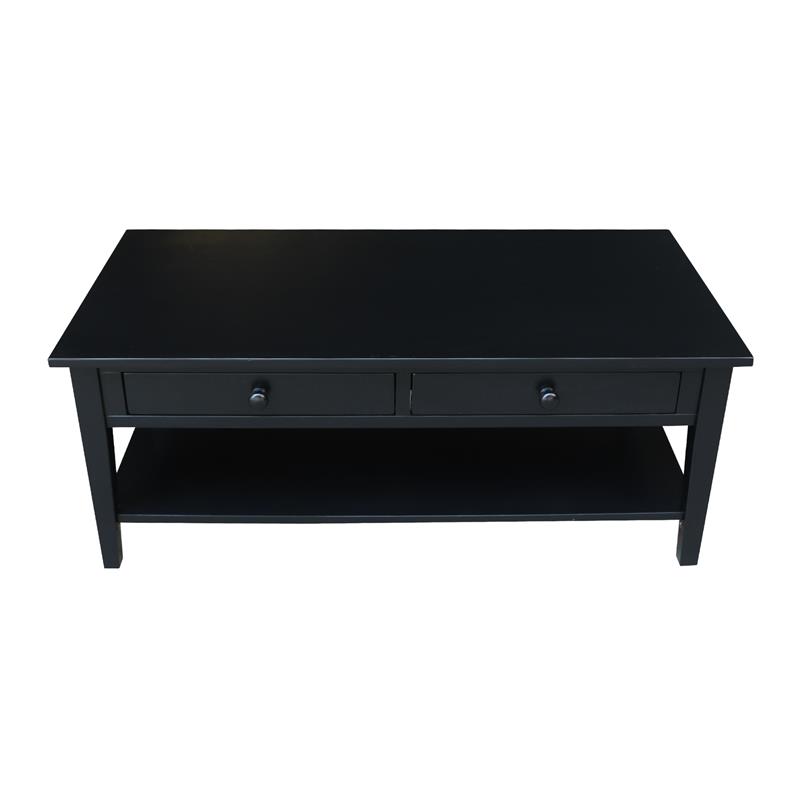 International Concepts Spencer Black Wood Coffee Table