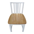 International Concepts San Remo Solid Wood CounterHeight Stool in White/Natural