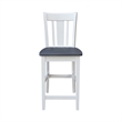 San Remo Solid Wood CounterHeight Stool in White and Heather Gray