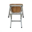 X-back Solid Wood Counterheight Stool in Distressed Hickory/Stone