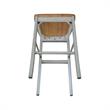 X-back Solid Wood Bar Height Stool in Distressed Hickory/Stone