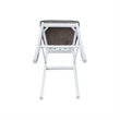 X-back Solid Wood Bar Height Stool  in White and Heather Gray