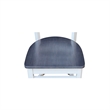 Emily Solid Wood CounterHeight Stool in White and Heather Gray