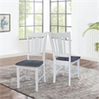 San Remo Solid Wood Splatback Chair in White and Heather Gray