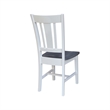San Remo Solid Wood Splatback Chair in White and Heather Gray