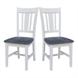 San Remo Solid Wood Splatback Chair in White and Heather Gray
