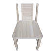 International Concepts Seaside Solid Wood Chairs - Set of 2 - Unfinished