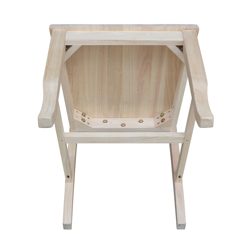 International Concepts Seaside Solid Wood Chairs - Set of 2 - Unfinished