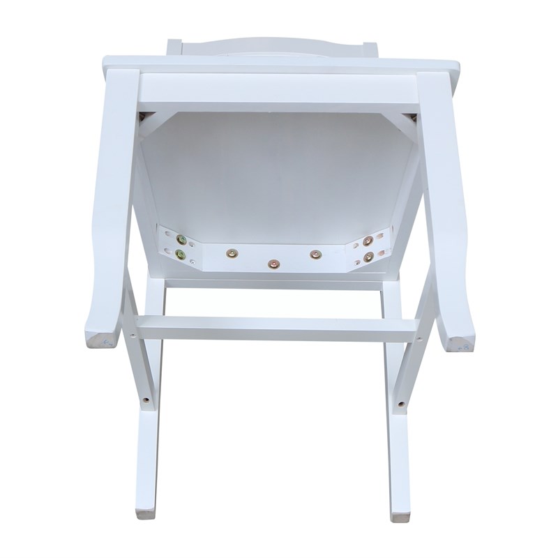 International Concepts Seaside Solid Wood Chairs in White - Set of 2