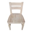 Vista Solid Wood Ladderback Chairs - Set of 2 - Unfinished