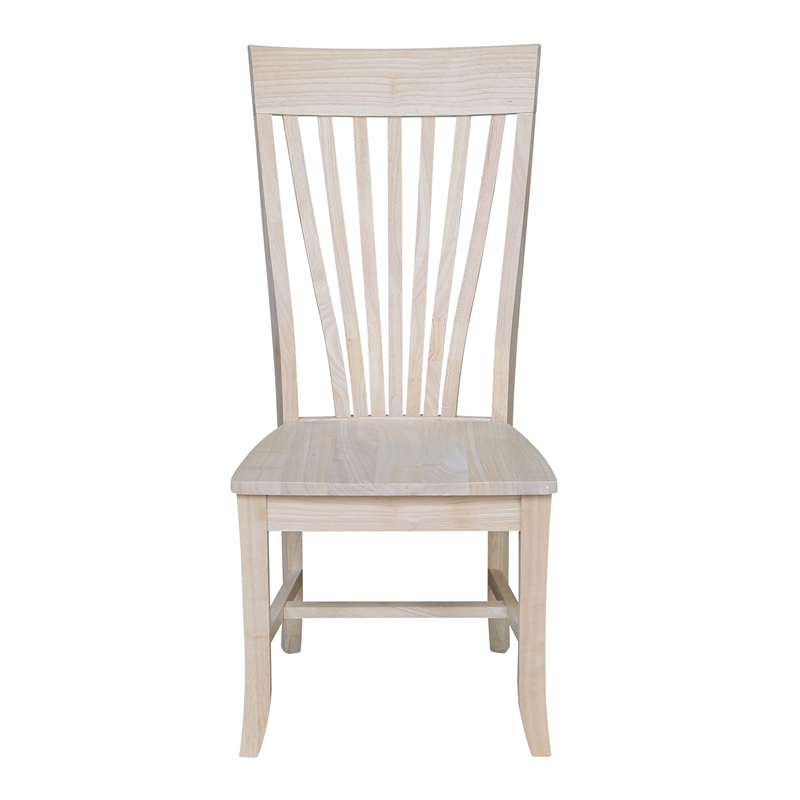 International Concepts Amanda Solid Wood Chairs - Set of 2 - Unfinished