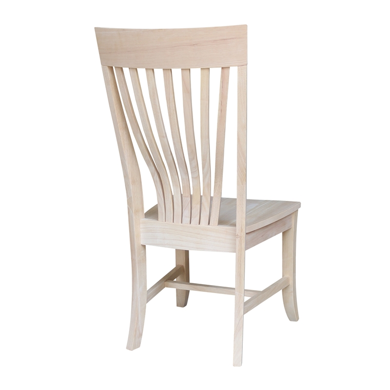International Concepts Amanda Solid Wood Chairs - Set of 2 - Unfinished