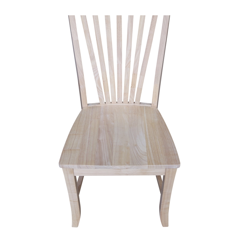 International Concepts Amanda Solid Wood Chairs - Set of 2 - Unfinished