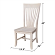 International Concepts Amanda Solid Wood Chairs - Set of 2 - Unfinished