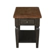 International Concepts Vista Solid Wood End Table in Hickory/Washed Coal