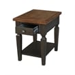 International Concepts Vista Solid Wood End Table in Hickory/Washed Coal