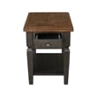 International Concepts Vista Solid Wood End Table in Hickory/Washed Coal